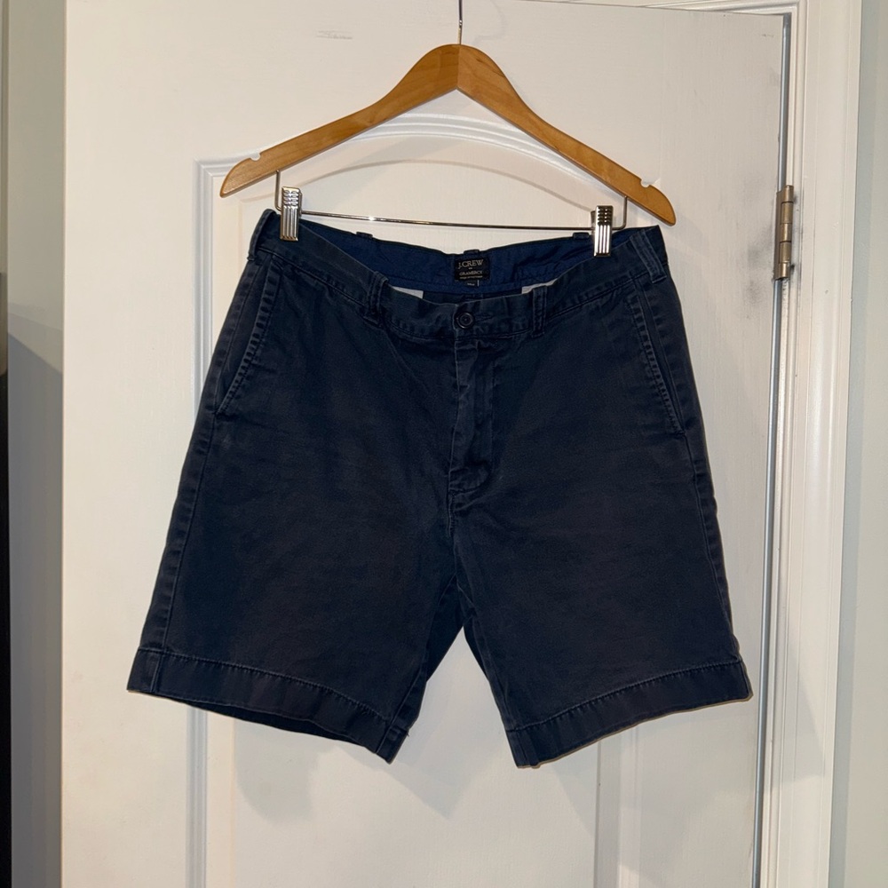 J. Crew Blue Flat Front Shorts for Casual Style